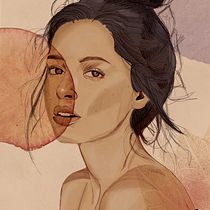 Mi proyecto del curso: Retrato ilustrado con Procreate - Ligiaelena Camacho. Ilustração tradicional, Ilustração vetorial, Ilustração digital, e Desenho de retrato projeto de Ligia Camacho - 18.06.2022