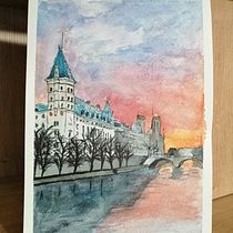 my first watercolor ever. Sketching, Drawing, Watercolor Painting, Architectural Illustration, Sketchbook & Ink Illustration project by Artur Sierakowski - 06.18.2022
