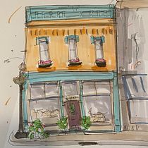 My project for course: Expressive Architectural Sketching with Colored Markers. Sketching, Drawing, Architectural Illustration, Sketchbook & Ink Illustration project by meleemel - 06.19.2022