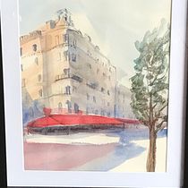 My project for course: Architectural Sketching with Watercolor and Ink. Sketching, Drawing, Watercolor Painting, Architectural Illustration, Sketchbook & Ink Illustration project by Ingrid H - 06.19.2022