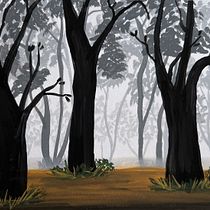 Mi proyecto del curso: Pintura de paisajes atmosféricos con gouache. Projekt z dziedziny Trad, c, jna ilustracja,  Malarstwo i Malowanie gwaszami użytkownika Maria GrinnAis - 19.06.2022