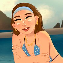 My project for course: Female Cartoon Character Design with Procreate. Projekt z dziedziny Trad, c, jna ilustracja, Ilustracja c, frowa, R, sunek c i frow użytkownika sashaazcona - 20.06.2022