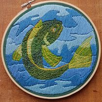 Mijn project van de cursus: Borduren met abstracte ontwerpen en kleuren. Artesanato, Bordado, e Tecido projeto de charlotte_394890 - 20.06.2022