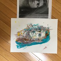 My project for course: Experimental Portraiture with Ink, Tea and Alcohol. Fine Arts, Painting, Drawing & Ink Illustration project by mvkarra24 - 06.20.2022