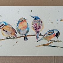 Mon projet du cours : Techniques artistiques d'aquarelle pour illustrer les oiseaux. Watercolor Painting project by Isabelle - 06.20.2022