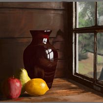 Mi proyecto del curso: Introducción a la pintura digital. Projekt z dziedziny  Sztuki piękne,  Malarstwo, Ilustracja c, frowa, R, sunek c, frow, Malarstwo c i frowe użytkownika Ricardo Diaz Barrientos - 14.06.2022