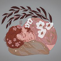 My project for course: Illustrated portraits with botanical elements. Traditional illustration, Digital Illustration, Botanical Illustration, and Digital Drawing project by Pola Green - 06.21.2022