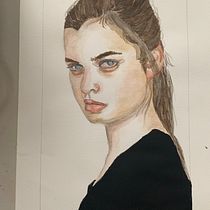 Mi proyecto del curso: Retrato en acuarela a partir de una fotografía. Traditional illustration, Watercolor Painting, and Portrait Drawing project by Barbara Fiorilo-Mendoza - 06.21.2022