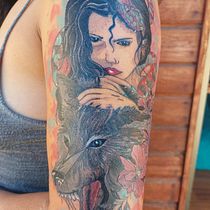 Mi proyecto del curso: Técnicas de color para tatuajes. Traditional illustration, Drawing, Digital Illustration, Tattoo Design, and Digital Drawing project by Javiera Godoy - 10.08.2023