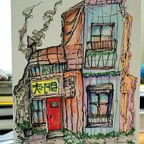 My project for course: Expressive Architectural Sketching with Colored Markers. Sketching, Drawing, Architectural Illustration, Sketchbook & Ink Illustration project by gabrieal - 06.23.2022