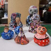 Mon projet du cours : Papier mâché pour débutants : sculptez un personnage coloré. Character Design, To, Design, Art To, and s project by patricia LACANNE - 06.23.2022