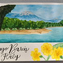 Lago Barcis. Traditional illustration, Watercolor Painting, Architectural Illustration, and Sketchbook project by v_burg - 06.05.2022