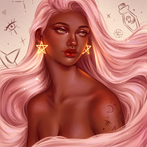 My project for course: Digital Fantasy Portraits with Photoshop. Traditional illustration, Drawing, Digital Illustration, Portrait Drawing, Digital Drawing, and Digital Painting project by Ailee Marie - 03.17.2022