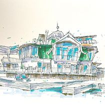 Mein Kursprojekt: Expressive Architekturskizzen mit Markern. Sketching, Drawing, Architectural Illustration, Sketchbook & Ink Illustration project by Cordula Altersberger - 06.26.2022