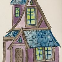 My project for course: Fairytale House. Sketching, Drawing, Architectural Illustration, and Sketchbook project by Patty Habegger - 06.16.2022