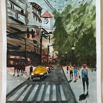 Mi proyecto del curso: Paisajes urbanos en acuarela. Un projet de Beaux Arts, Aquarelle et Illustration architecturale de Diego Pérez Martín - 25.06.2022