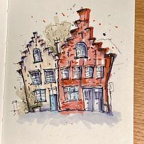 My project for course: Expressive Architectural Sketching with Colored Markers. Sketching, Drawing, Architectural Illustration, Sketchbook & Ink Illustration project by wansf - 06.26.2022