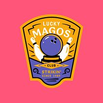 Lucky Magos | Badge Logo Design. Br, ing e Identidade, Design gráfico, Ilustração vetorial, e Design digital projeto de Liliana Pérez - 26.06.2022