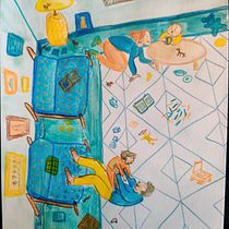 Chill and play. Un proyecto de Ilustración tradicional, Bocetado, Creatividad, Dibujo, Pintura a la acuarela, Sketchbook y Pintura gouache de mailys - 27.06.2022