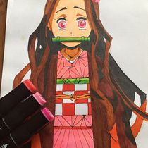 Mi proyecto del curso: Coloreado con marcadores para dibujo manga. Traditional illustration, Comic, Color Theor, and Manga project by María José - 06.27.2022