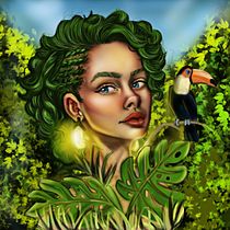 Meu projeto do curso: Retrato digital no Photoshop com um toque de fantasia. Traditional illustration, Drawing, Digital Illustration, Portrait Drawing, Digital Drawing, and Digital Painting project by Dione Vieira - 06.26.2022