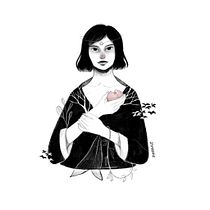 Meu projeto do curso: Técnicas de desenho tradicional com Procreate. Projekt z dziedziny Trad, c, jna ilustracja,  R, sunek, Ilustracja c, frowa, Portret, R, sunek c i frow użytkownika Isis Maria Abelha Meirelles - 27.06.2022