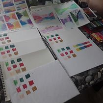 Mijn project van de cursus: Landschappen met pastels: speel met licht. Traditional illustration, Fine Arts, Pencil Drawing, Drawing, and Artistic Drawing project by Tjakkelina Vrijhof-Kruit - 06.28.2022