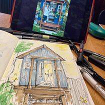 My project for course: Expressive Architectural Sketching with Colored Markers. Sketching, Drawing, Architectural Illustration, Sketchbook & Ink Illustration project by mat - 06.29.2022