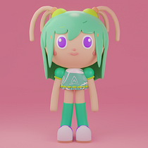 My project for course: Kawaii Character Creation in 3D with Blender . Een project van Traditionele illustratie, Ontwerp van personages, Digitale illustratie,  3D-modellering y Manga van archiartworks - 29.06.2022