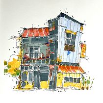 My project for course: Expressive Architectural Sketching with Colored Markers. Sketching, Drawing, Architectural Illustration, Sketchbook & Ink Illustration project by Agnisha Ghosh - 06.28.2021