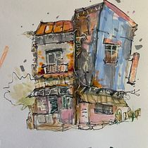 My project for course: Expressive Architectural Sketching with Colored Markers. Sketching, Drawing, Architectural Illustration, Sketchbook & Ink Illustration project by colormelindsay - 06.27.2022