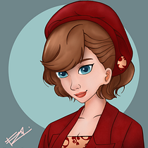 My project for course: Female Character Portraits in Procreate. Projekt z dziedziny Trad, c, jna ilustracja, Ilustracja c, frowa, R, sunek c i frow użytkownika Farhanah Hanis Binti Abdul Hanif - 29.06.2022