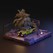 My project for course: Introduction to 3D Vehicle Modeling. 3D, and 3D Modeling project by Ratthana Korn - 06.27.2022