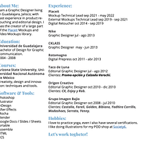 Mi proyecto del curso: Currículums para creativos: crea tu CV y carta de presentación  Ein Projekt aus dem Bereich Kreative Beratung, Portfolioverwaltung, Kommunikation und Business von Carolina Rodriguez - 30.06.2022