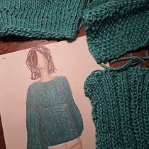 Mi proyecto del curso: Introducción al tejido de punto de prendas oversize Ein Projekt aus dem Bereich Erweiterungsentwicklung, Modedesign, Weben und Stricken von marianaunno - 30.06.2022