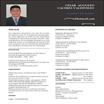 Mi proyecto del curso: Currículums-CesarCaceres Ein Projekt aus dem Bereich Kreative Beratung, Portfolioverwaltung, Kommunikation und Business von Cesar Augusto Cáceres Valdiviezo - 29.06.2022