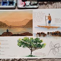 Meu projeto do curso: Caderno de viagem em aquarela. Traditional illustration, Watercolor Painting, Architectural Illustration, and Sketchbook project by Simone Schumacher - 06.30.2022