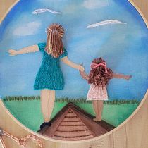 Mi proyecto del curso: Técnicas básicas de bordado y acuarela. Painting, Watercolor Painting, Embroider, and Textile Design project by Marisabel Acosta Silvera - 06.30.2022