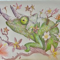 Mi proyecto del curso: Ilustración surrealista inspirada en la naturaleza. Traditional illustration, Pencil Drawing, Drawing, Artistic Drawing, Naturalistic Illustration, and Colored Pencil Drawing project by Rebecca Angelina Fernández - 07.01.2022