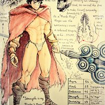 Illustration for Comics: Anatomy of a Superhero - An Elden Ring Super(natural) Hero. Un progetto di Illustrazione tradizionale, Character design, Fumetto, Disegno a matita e Disegno anatomico di Bảo Nguyễn Quang - 30.06.2022