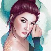 Mi proyecto del curso: Retrato ilustrado con Procreate. Ilustração tradicional, Ilustração vetorial, Ilustração digital, e Desenho de retrato projeto de alejandra310 - 01.07.2022