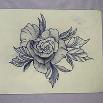My project for course: Botanical Tattoo with Pointillism. Un progetto di Illustrazione tradizionale, Design di tatuaggi e Illustrazione botanica di reyes enrique jr.c. - 01.07.2022