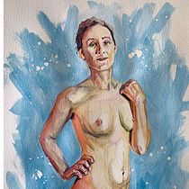 My Human Figure in Watercolor. Un progetto di Illustrazione tradizionale, Belle arti, Pittura, Pittura ad acquerello, Disegno realistico e Disegno anatomico di Fiona Lehman - 02.07.2022