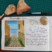 Mon projet du cours : Carnet de voyage à l’aquarelle. Traditional illustration, Watercolor Painting, Architectural Illustration, and Sketchbook project by Agathe Bonnechere - 07.02.2022
