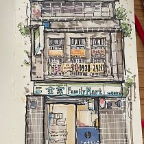 My project for course: Expressive Architectural Sketching with Colored Markers. Sketching, Drawing, Architectural Illustration, Sketchbook & Ink Illustration project by Arien Yung - 06.27.2022
