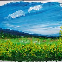 Mon projet du cours : Peinture acrylique pas à pas : créez des paysages incroyables. Traditional illustration, Painting, Acr, lic Painting, and Sketchbook project by Valérie BRICAUD - 07.02.2022