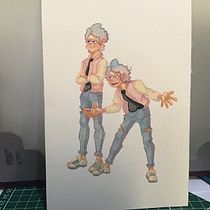 Mi proyecto del curso: Dibujo de personajes expresivos. Traditional illustration, Character Design, Comic, Pencil Drawing, Drawing, Watercolor Painting, and Manga project by Selah Hernández Reyes - 07.02.2022