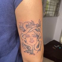 Mi proyecto del curso: Tatuaje para principiantes, Medusa. . Tattoo Design project by twitchy_mg - 07.02.2022