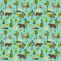 My project «Forêt boréale» for course: Digital Pattern Illustration Inspired by Flora and Fauna. Un progetto di Illustrazione tradizionale, Pattern design, Disegno, Illustrazione digitale e Illustrazione botanica di France Mars - 03.07.2022