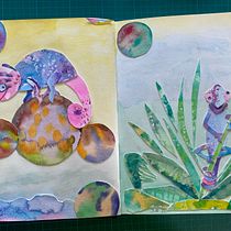 Mein Kursprojekt: Kreatives Sketching mit Aquarell für Anfänger. Un progetto di Illustrazione tradizionale, Bozzetti, Creatività, Pittura ad acquerello e Sketchbook di ingridleslie - 03.07.2022